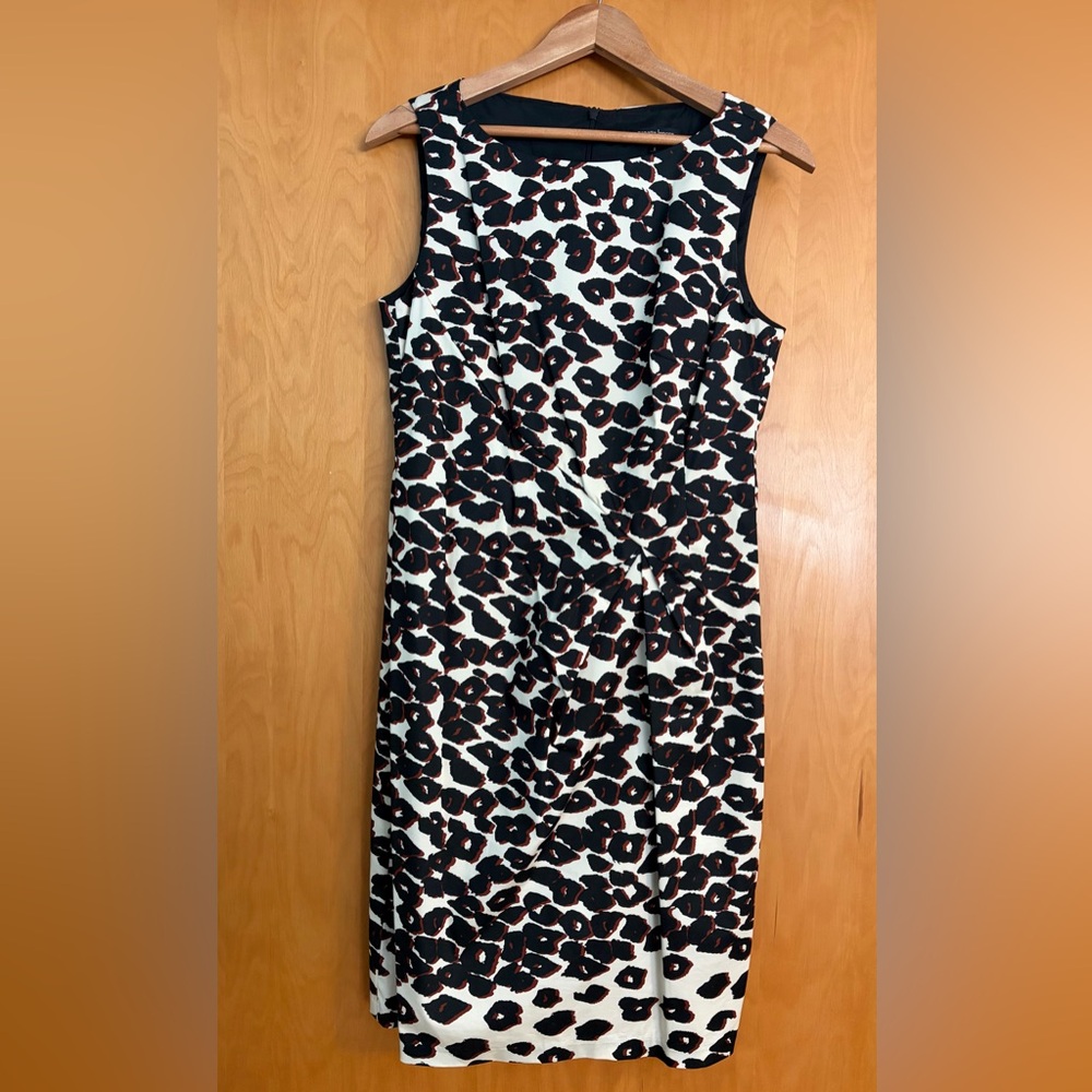 Nanette Lepore Black and White Animal Print Dress size 8